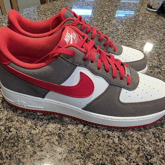 Nike Other - Nike Air Force 1 LV8 Red and Gray Sneakers Size 12